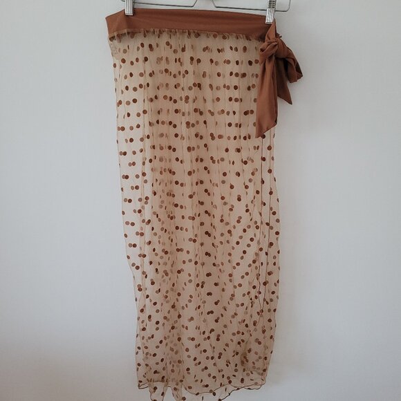 Dresses & Skirts - Polka-Dot Cover-Up Sheer Wrap Skirt-Large